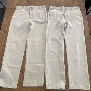 2 pairs! Boy’s, Cat and Jack, Size 18 Khaki Chinos